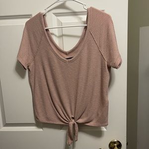 Abercrombie Tie Front Short Sleeve Shirt